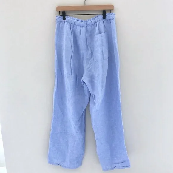 J.Crew Soleil Pant in Linen French Blue - Picture 4 of 7